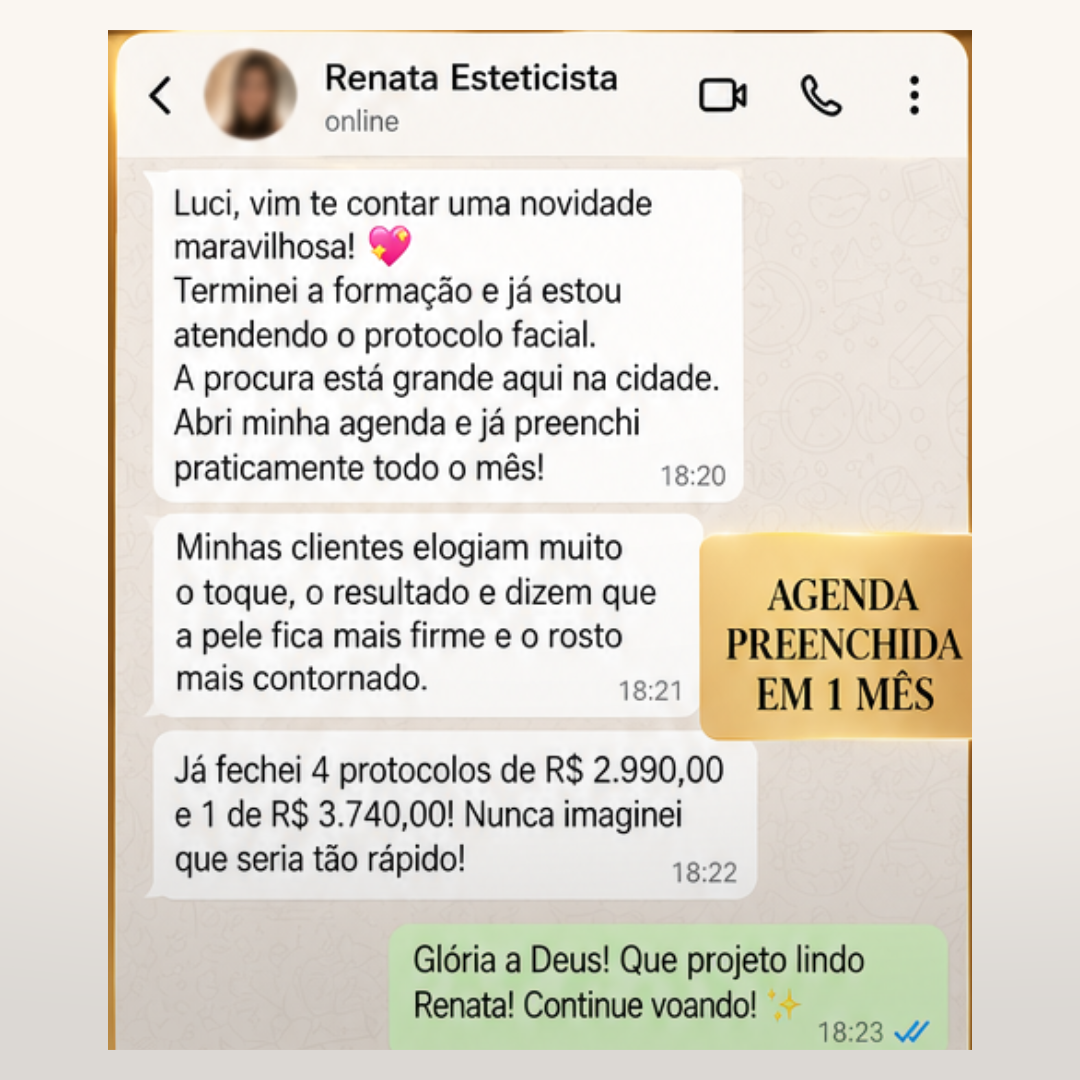 Depoimento real de aluna da Formação Rejuvenescimento Facial Celestial